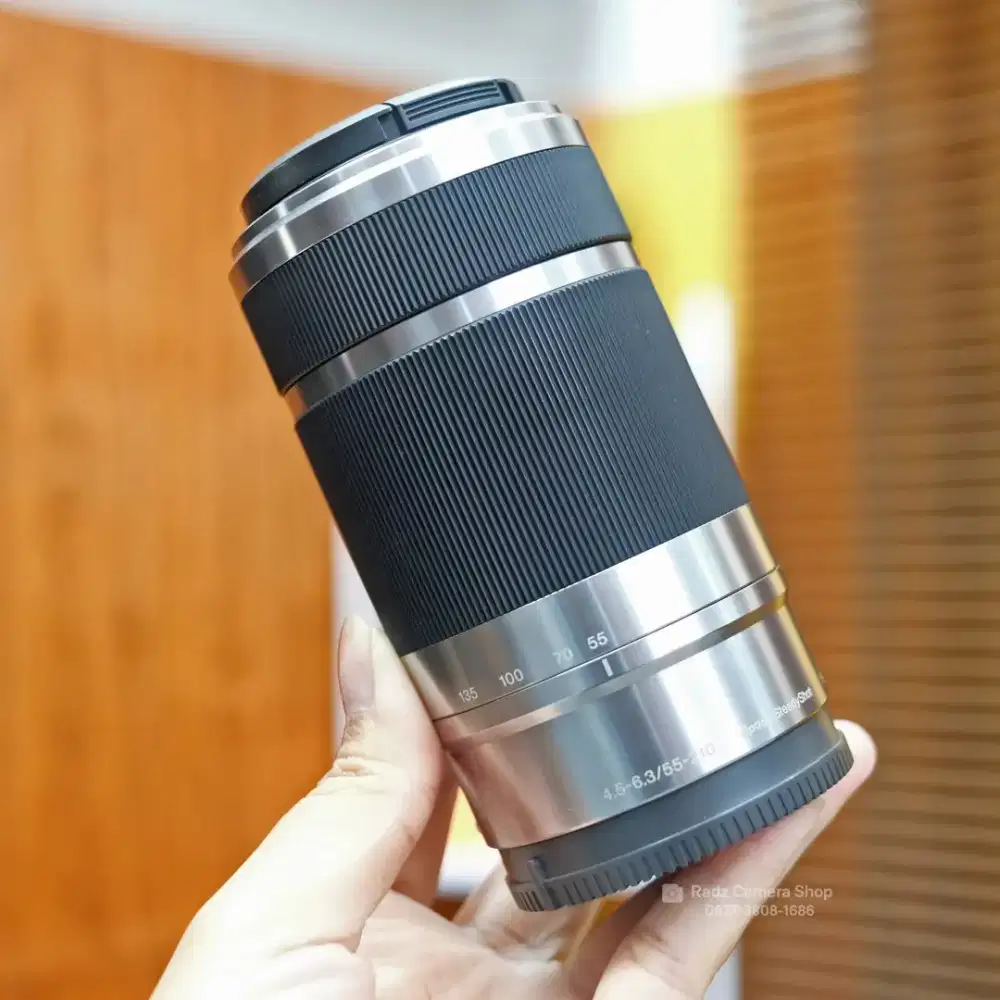 Sony E 55–210mm f4.5–6.3 OSS Silver Mulus Fungsi Normal