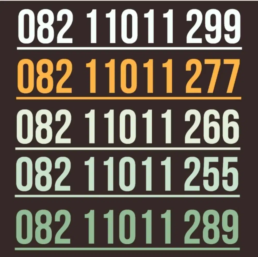 Nomor cantik telkomsel 11 digit