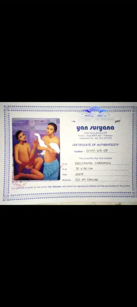 Lukisan Yan Suryana Bali