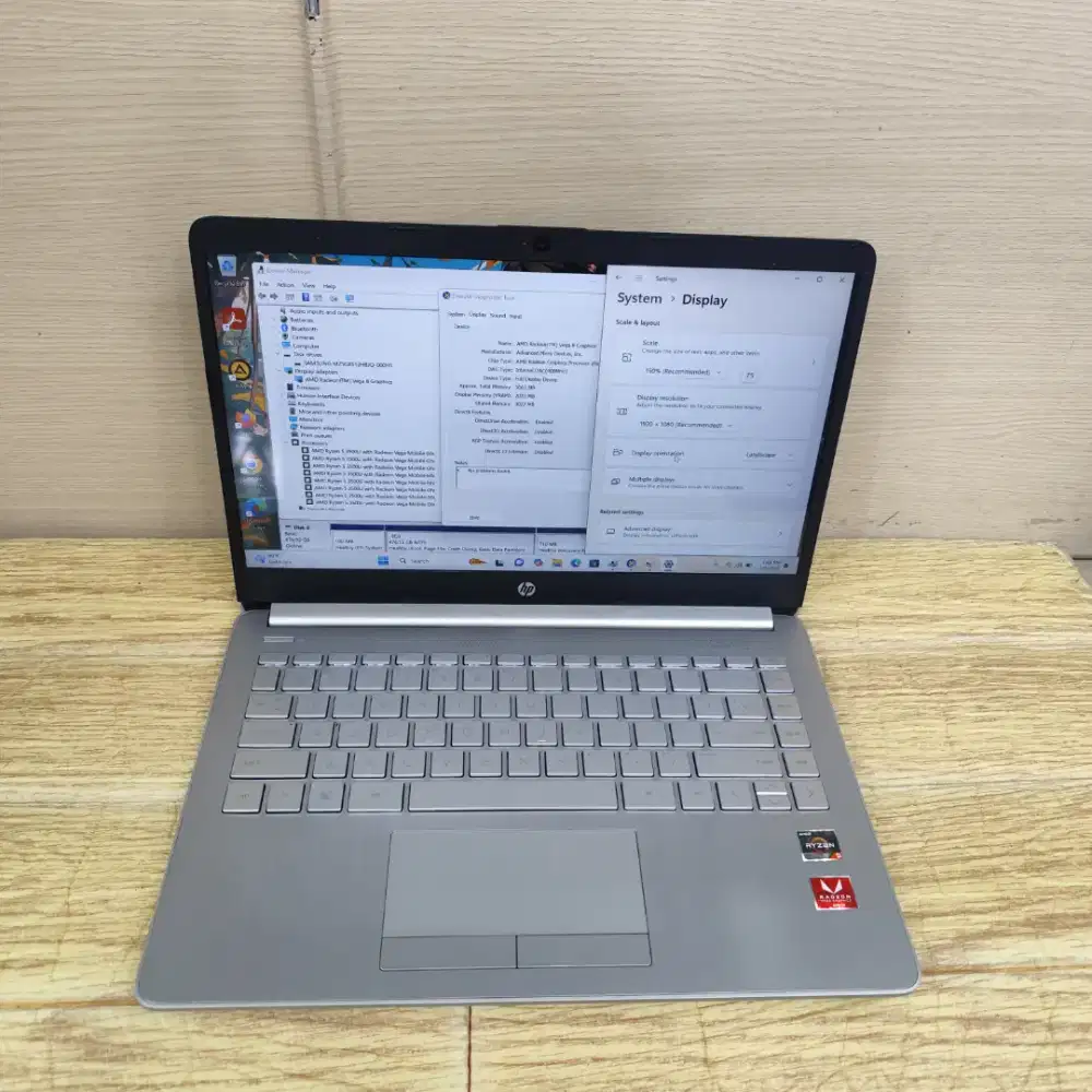 Laptop Second HP 14s-dk0157au Amd Ryzen 5 3500u Ram 8gb Ssd 512gb Fhd