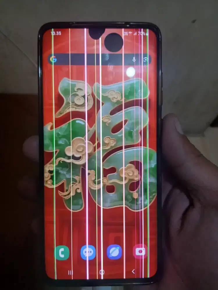 Jual hp samsung s20 plus minus lcd garis