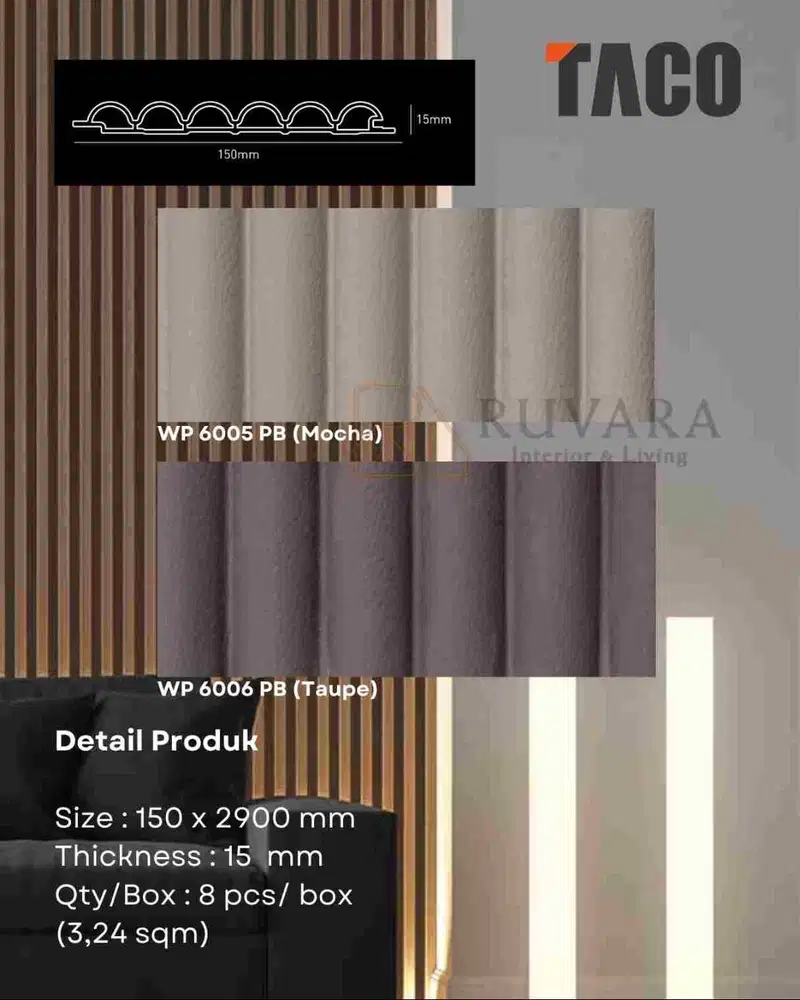 TACO Wall Panel Deco | Panel Dinding Dekoratif Modern - WP 6005 PB -