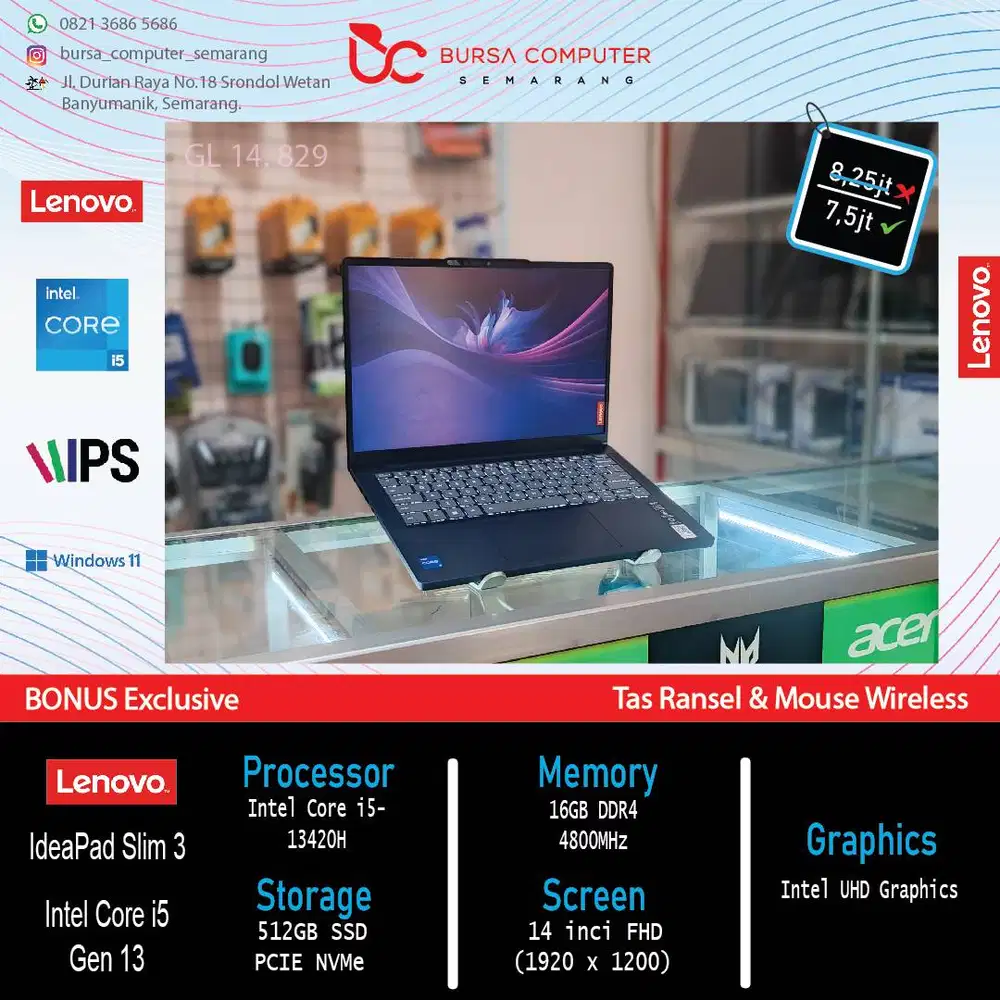 LENOVO IdeaPad 3 - 14IRH10 l Ram 16gb, Ssd 512gb l