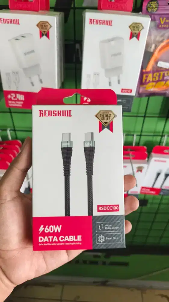 KABEL DATA TYPE C TO C 60W REDSKULL RSDCC100
