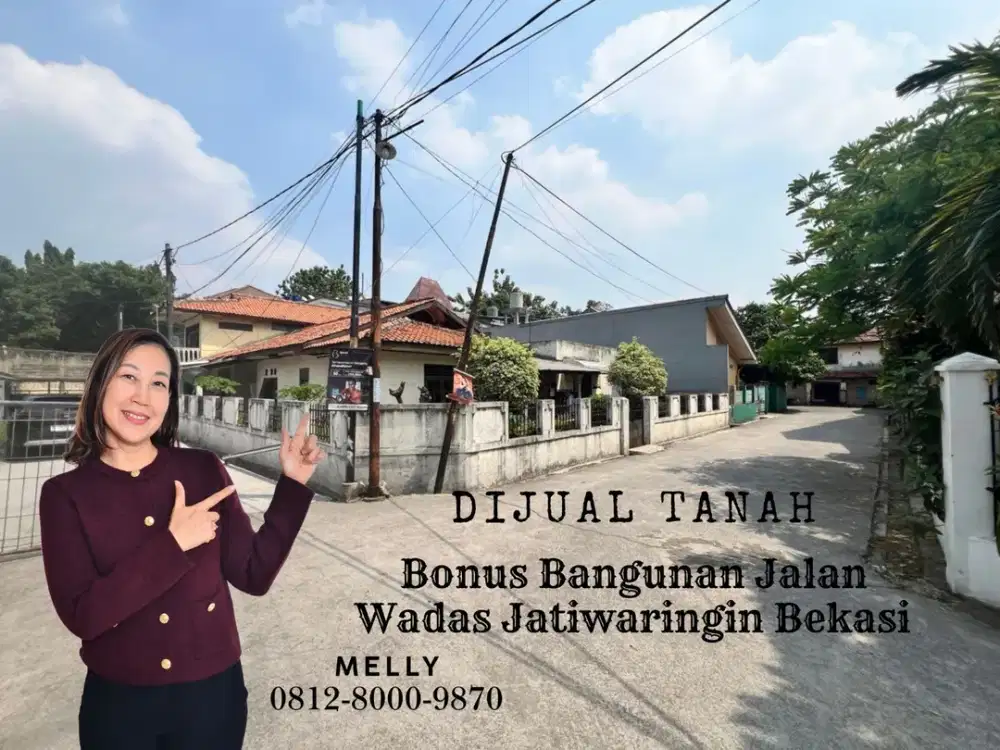 Jual Tanah Bonus Bangunan Terawat Wadas Jatiwaringin Bekasi