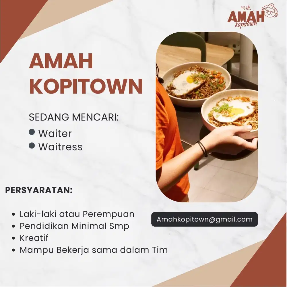 Lowongan Kerja WAITER / WAITRESS daerah PIK
