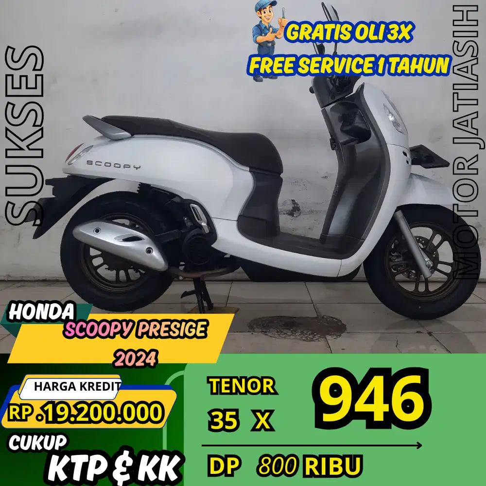 PROMO SPESIAL HONDA SCOOPY PRESTIGE 2024 DP CUMA 800 syarat ktp dan kk
