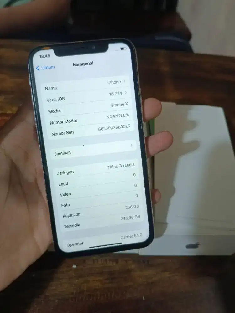 iPhone x 256gb inter