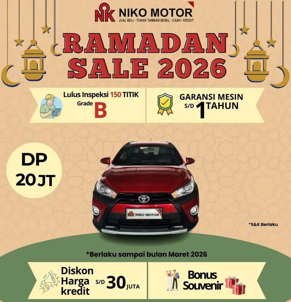 (ANTIK KM50RB) YARIS TRD HEYKERS 2017 AT
