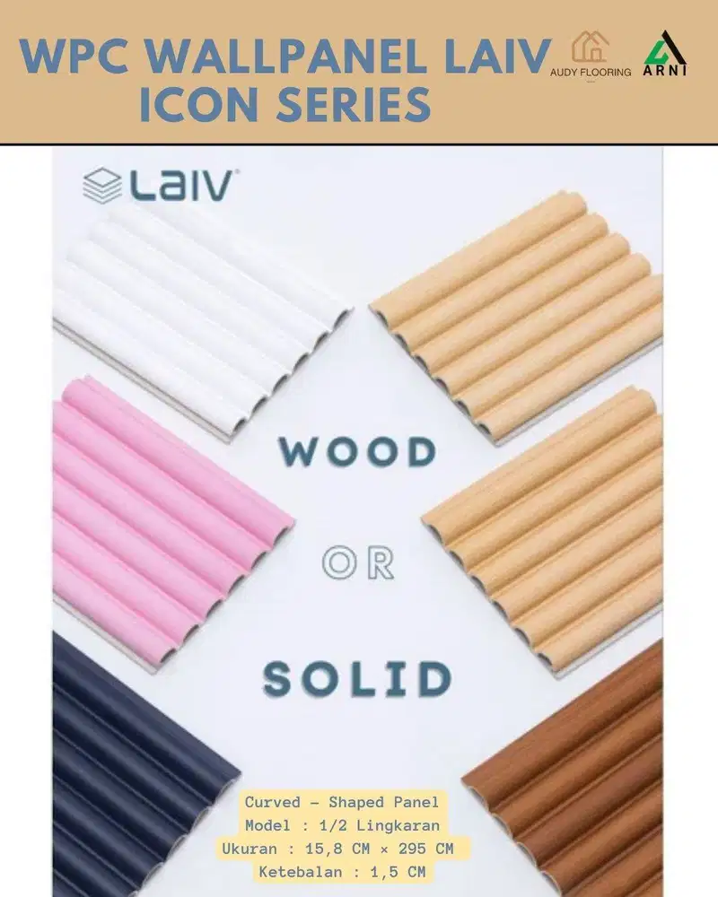 WPC Wallpanel Laiv Icon Series panjang 2,95m | Dekorasi Dinding Indoor