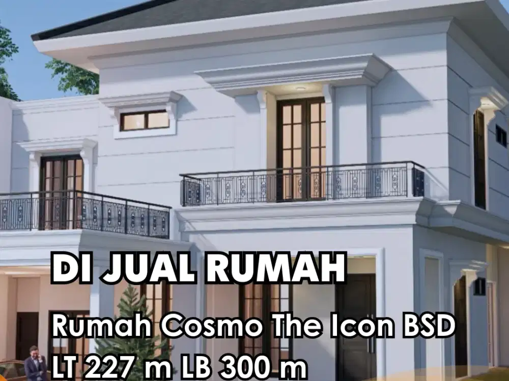 Di Jual !!!  Rumah Cosmo The Icon BSD kamar tidur 4+1 posisi Hoek Banci