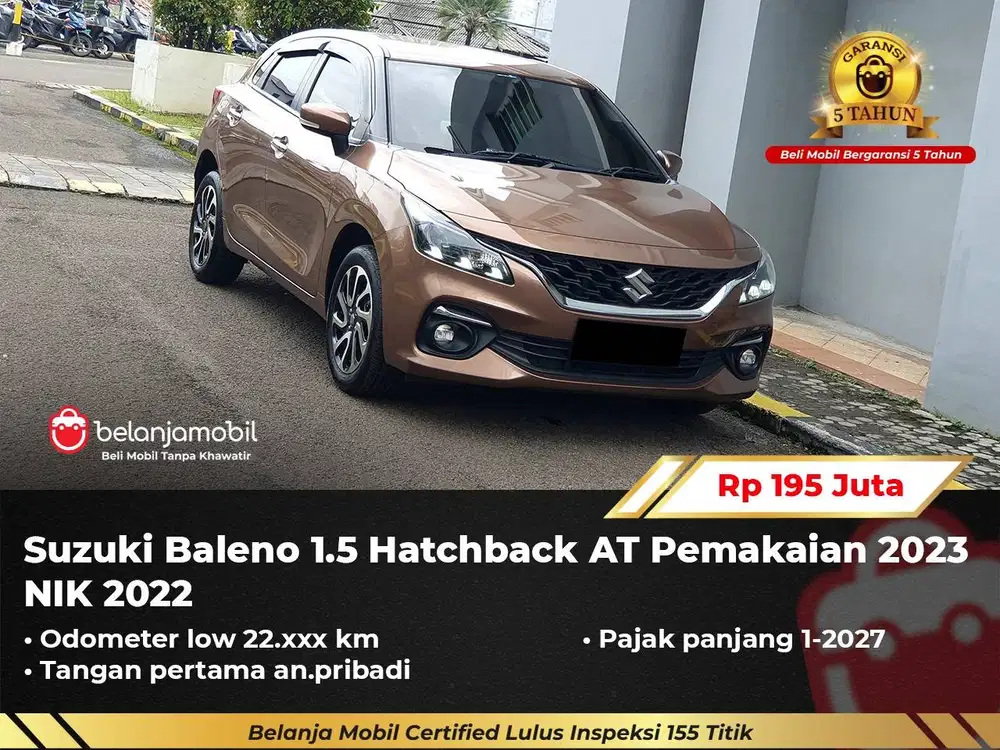 [ GARANSI 5TH ] Suzuki Baleno 1.5 Hatchback HB AT 2022/2023