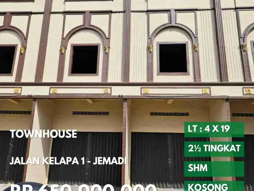 townhouse murah jalan kelapa 1 daerah jemadi krakatau