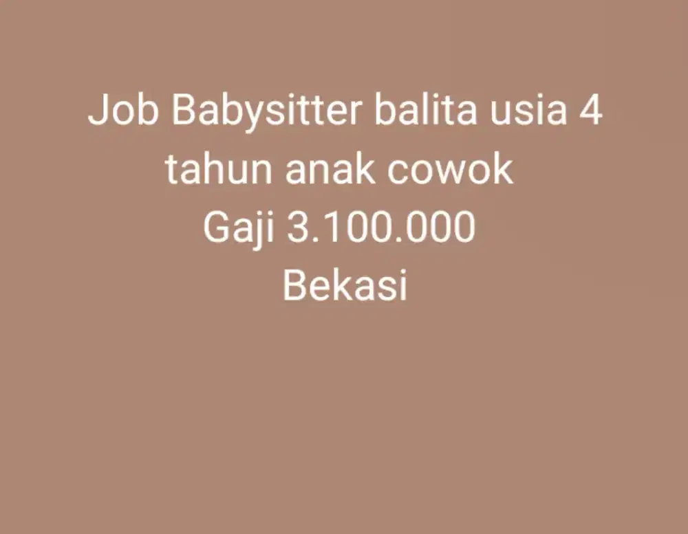 dicari pembantu Art yang siap berangjat