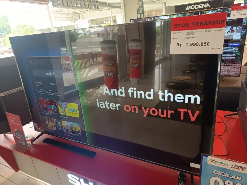 ONLY DISPLAY SHARP LED GOOGLE TV 4K 65INCH