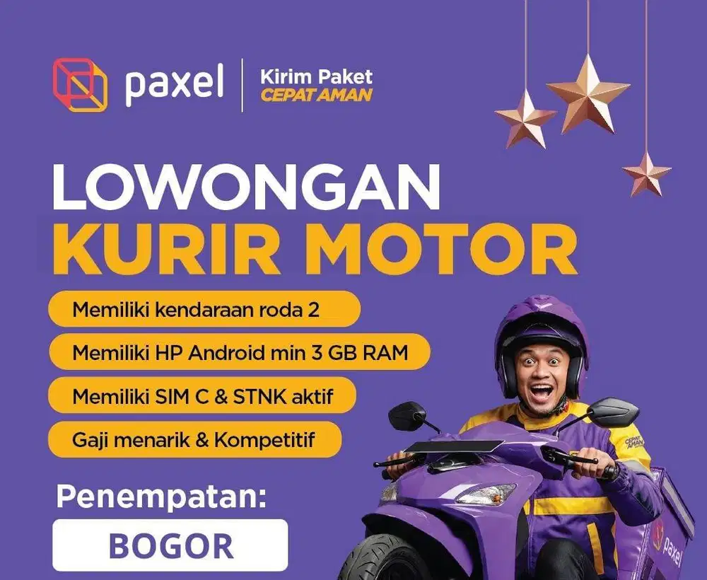 Lowongan Kurir Motor Paxel Bogor