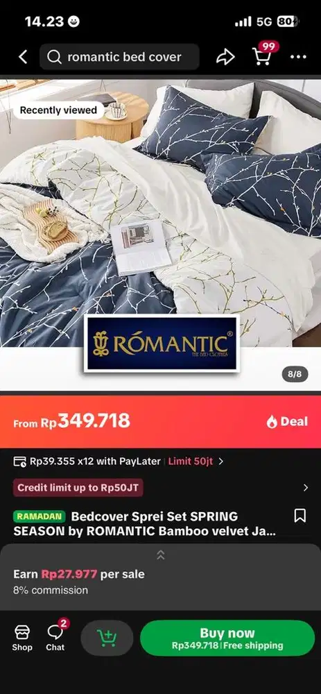 Full set bedcover ukuran 180x200x20