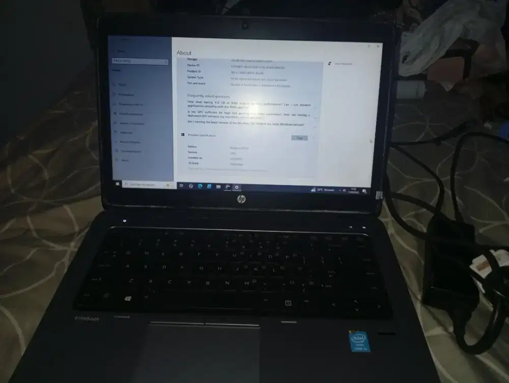 Laptop second HP windows 10 pro