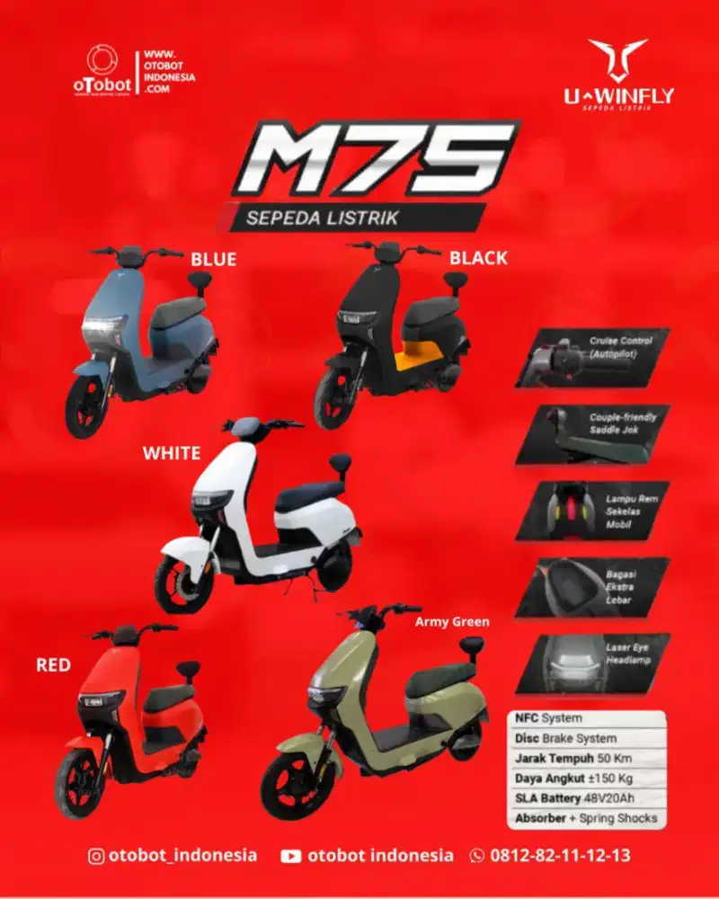 SEPEDA LISTRIK M75 UWINFLY