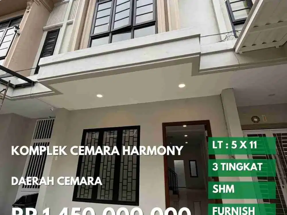 townhouse furnish komplek cemara harmoni daerah krakatau