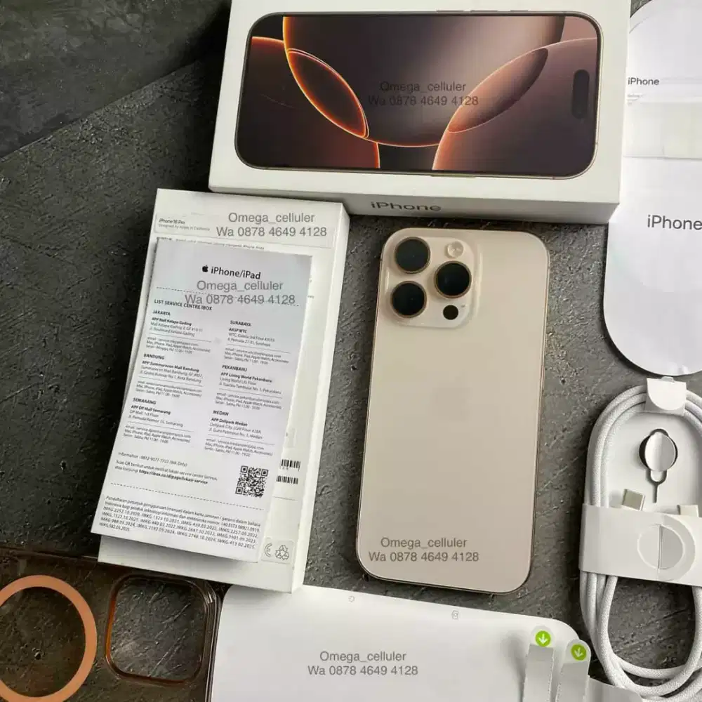 iPhone 16 pro 128gb desert ibox baru 1bulan