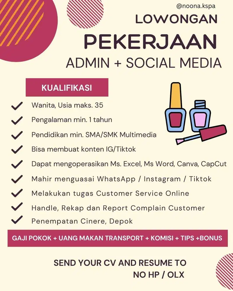 Lowongan Kerja Admin Social Media