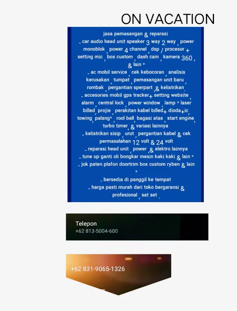 jasa pemasangan & reparasi mobil