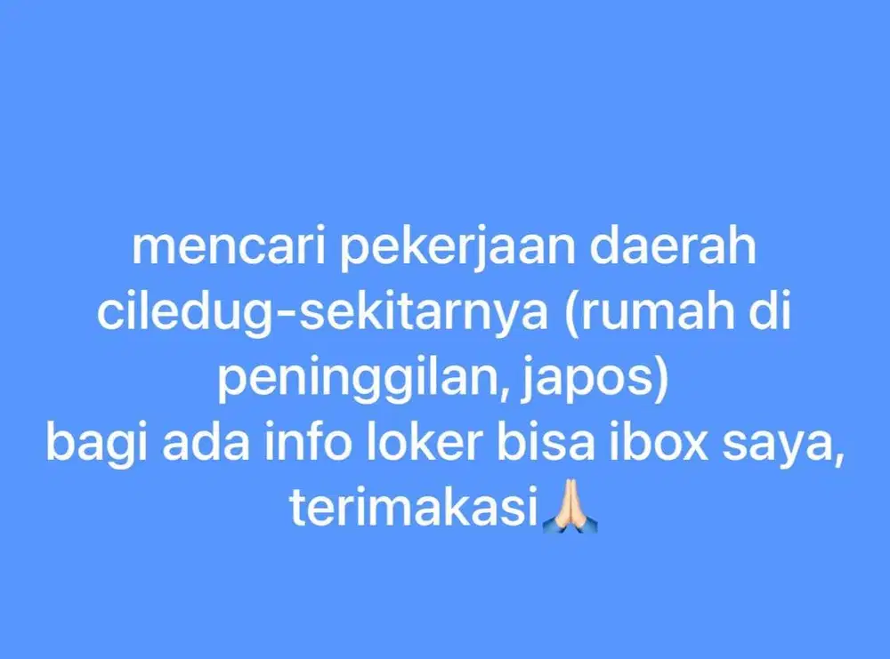 sedang mencari pekerjaan