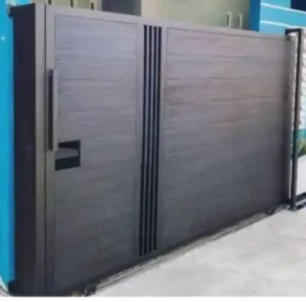 Pintu dorong Wood plank