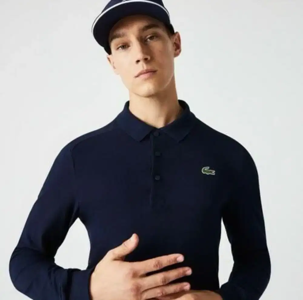 Kaos polo shirt LACOSTE Sport Golf Long Sleeve colour Navy Size No.4