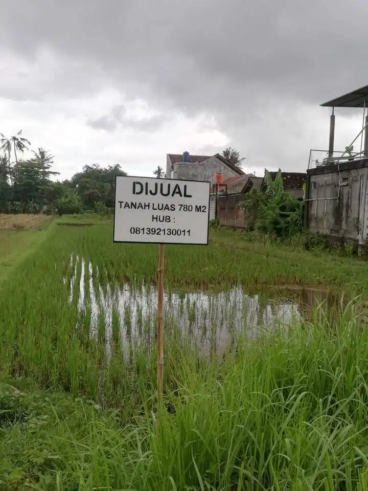 di jual cepat tanah 780m2 di area bantul DIY