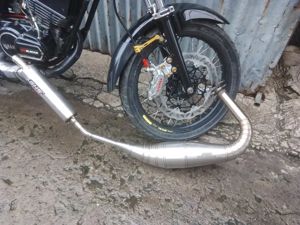 Jual kenalpot kolong rxking merek ghs suara garing tenaga ngisi