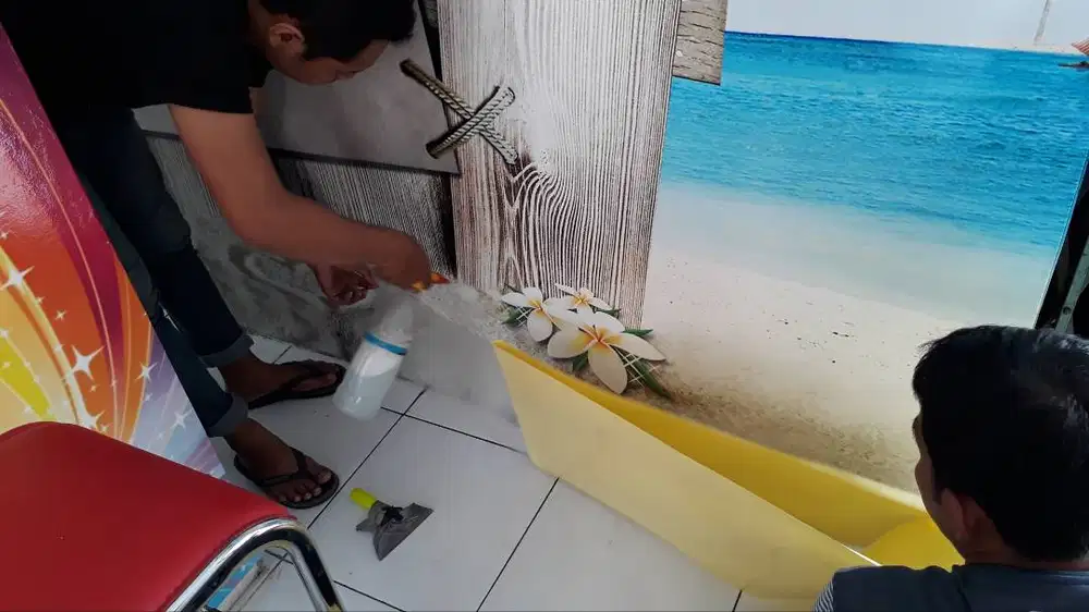 Kaca Film Tolak panas Sticker Sanblas Stiker Kaca ice Buram & Branding