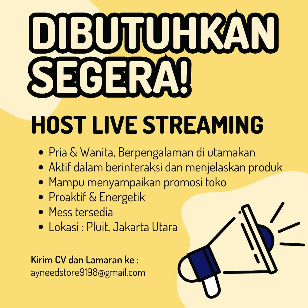 Host Live Streaming E-commerce Tiktok Shopee