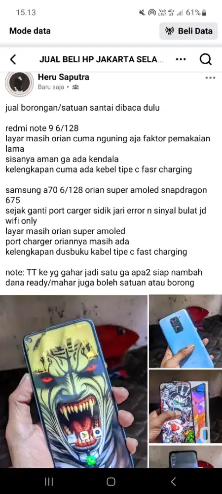 redmi note 9 6/128 & samsung a70