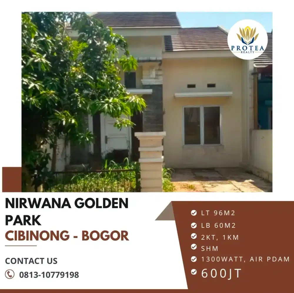 Dijual Murah Rumah di Nirwana Golden Park