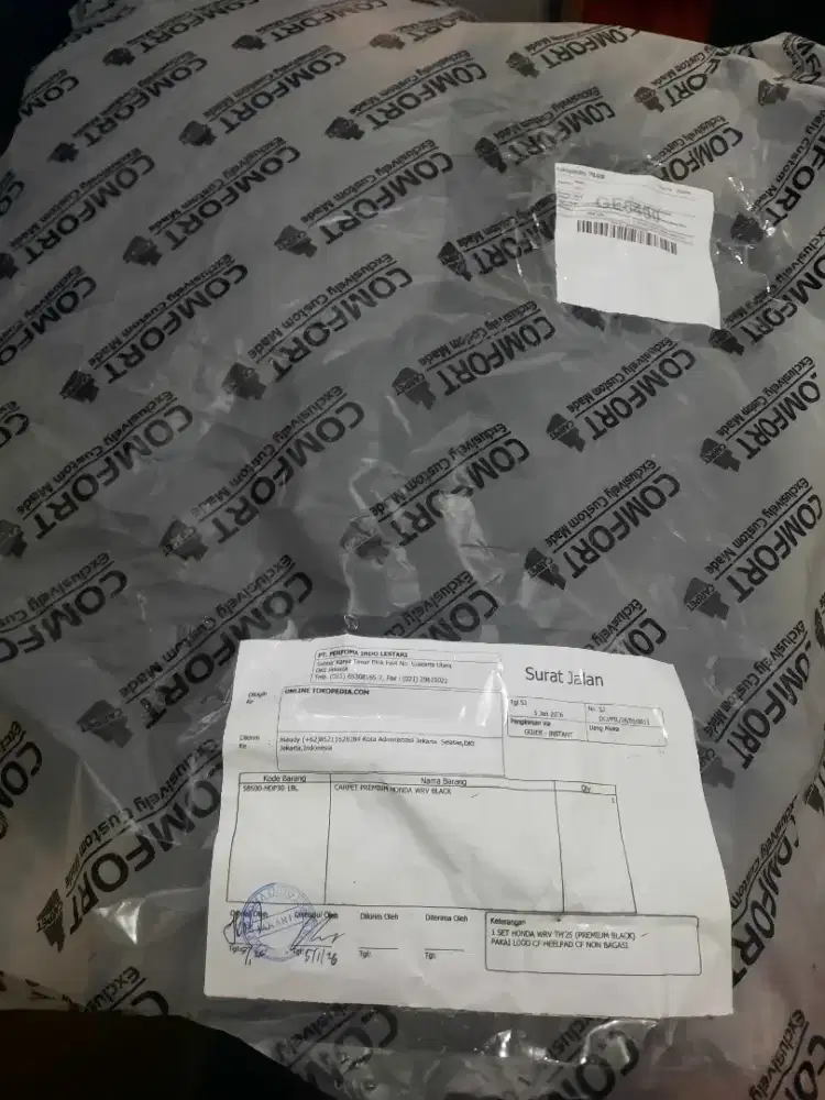 Karpet mobil / carpet premium honda WRV black (comfort)