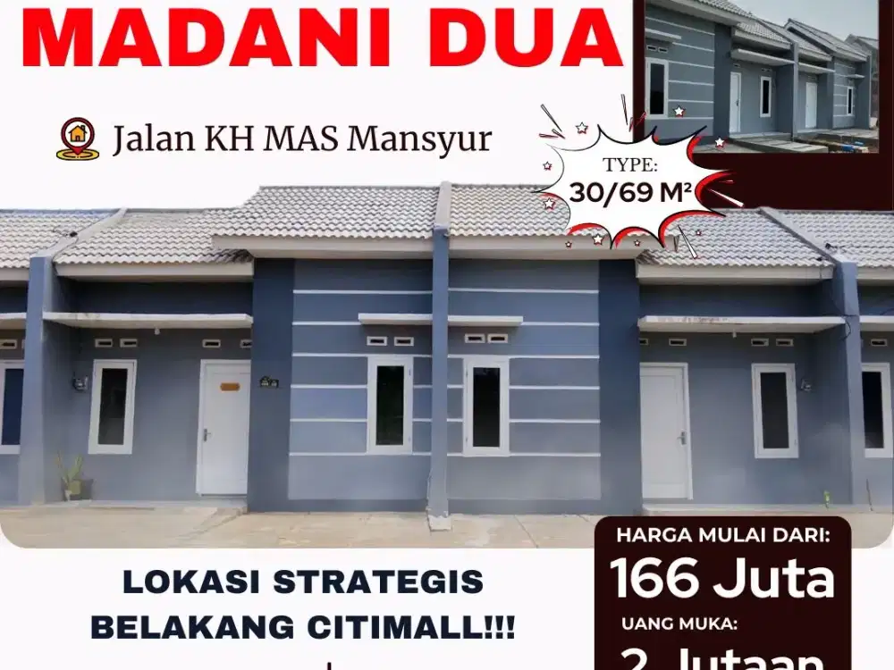 Rumah Subsidi Terlaris Tengah kota, Surya Madani Dua