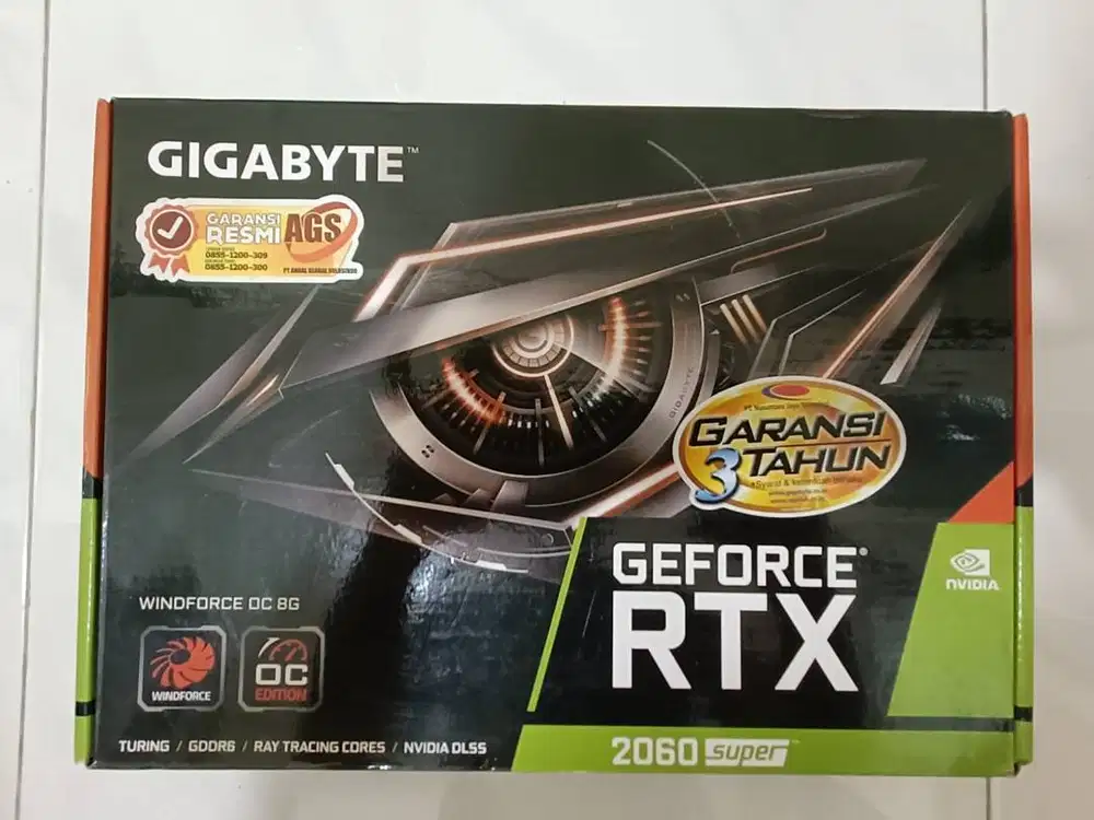 RTX 2060 Super 8GB. Pemakaian 6 bulan. No korosi. No karat. Mulus