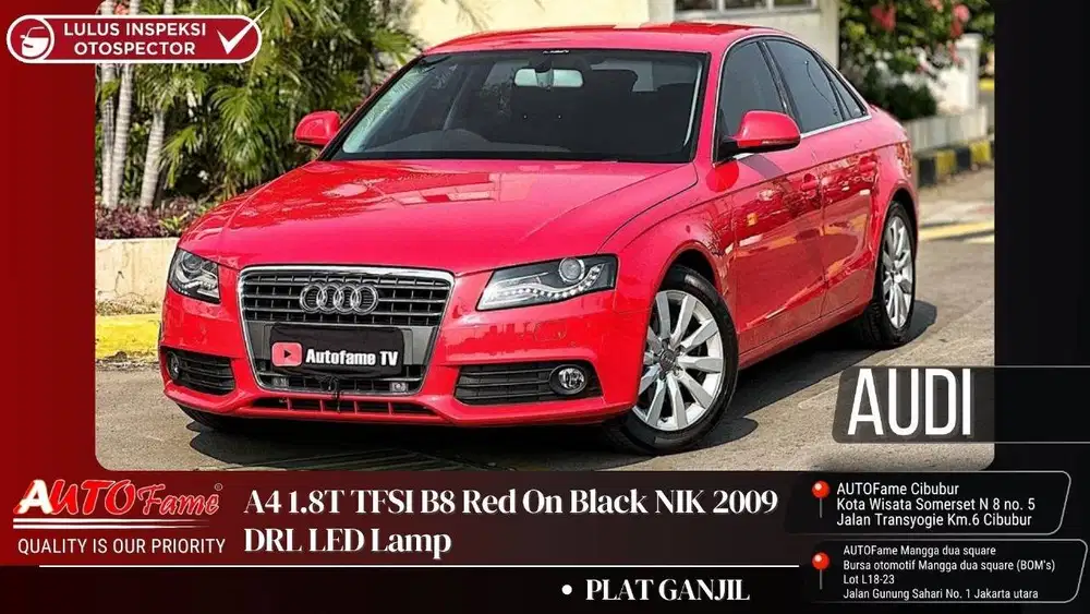 Audi A4 1.8T TFSI B8 Red On Black NIK 2009 DRL LED Lamp