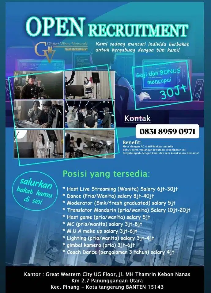 lowongan live tiktok