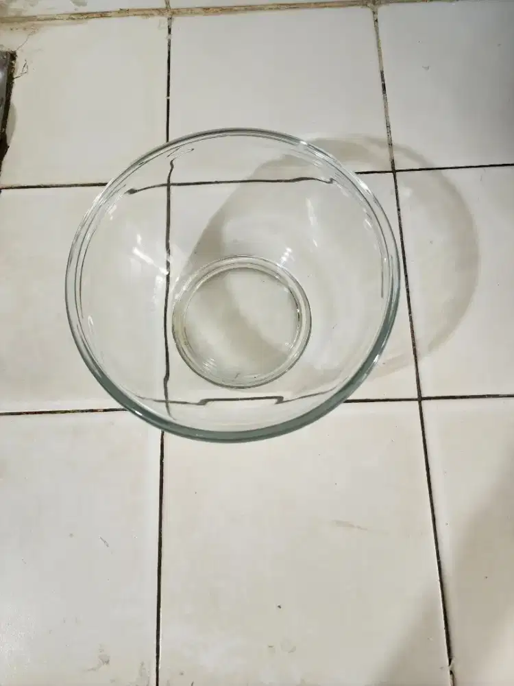 Mangkuk Saji / Mangkuk Adukan (Mixing Bowl) Kaca Bening Tebal