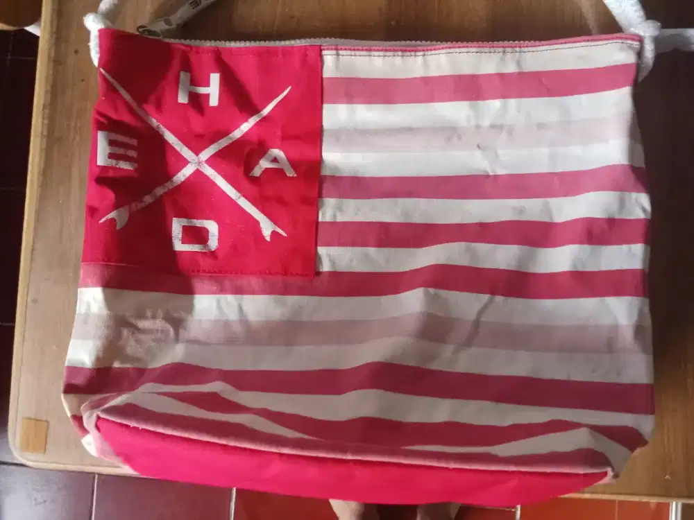 PRELOVED : Tote Bag HEAD bahan kanvas, COD Cijantung Dsk