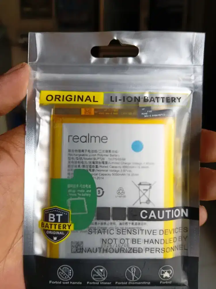 Jual batre relme salah beli bwlom di pake masih segel