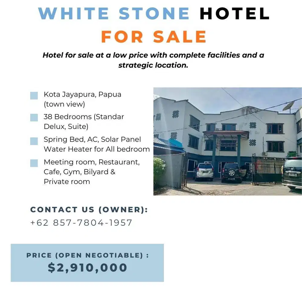 Hotel di Kota Jayapura for Sale