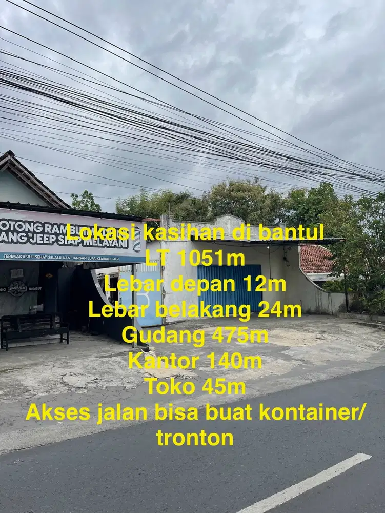 Gudang , kantor , toko di jual di kasihan bantul jogja