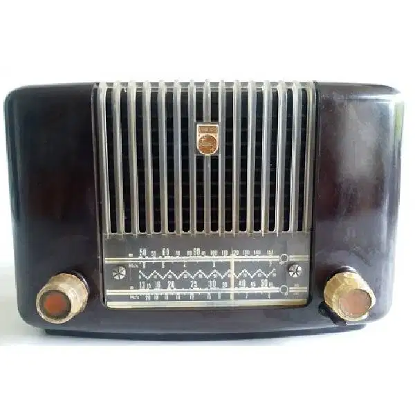 Rare radio space age style PHILIPS BIN 318 U radio antik art deco