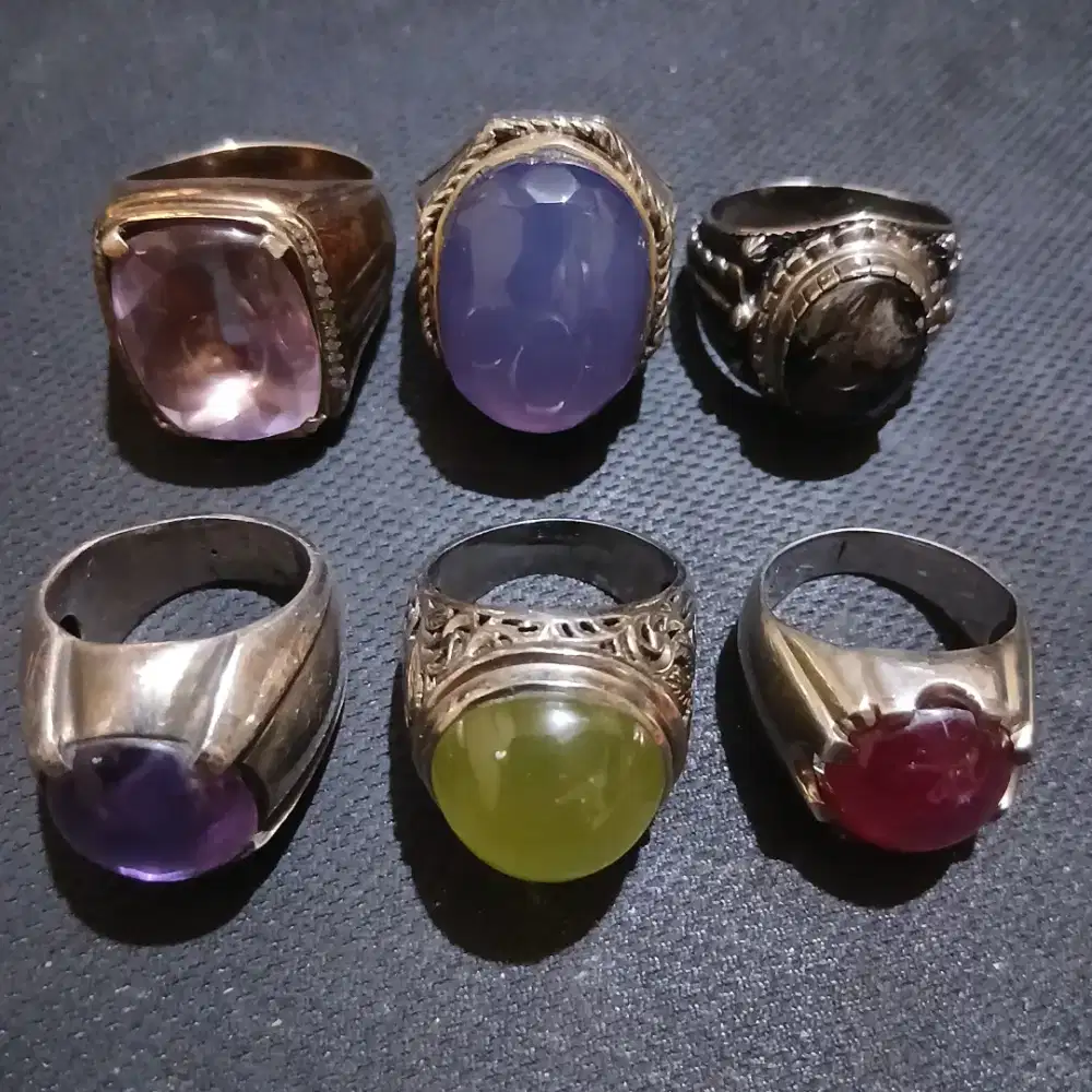 [BU] Natural Akik Stones - Ring Size 12 & 9