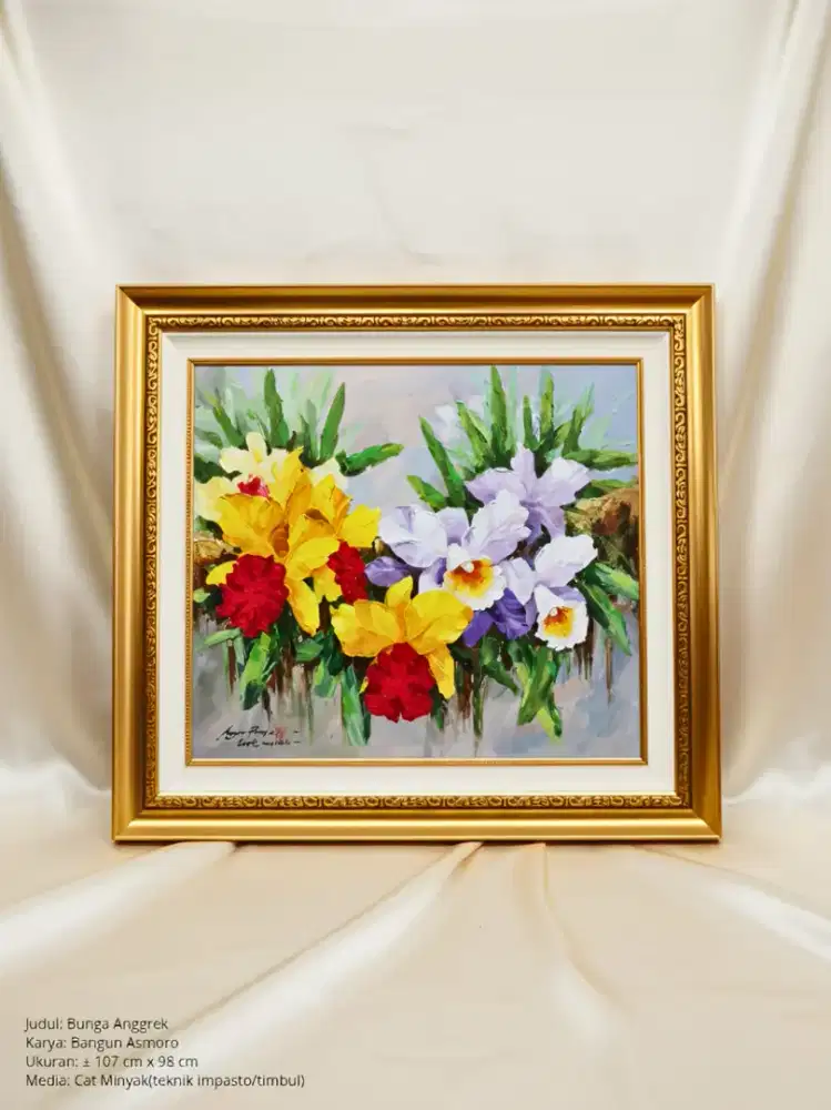 Lukisan palet/ lukisan timbul /lukisan bunga