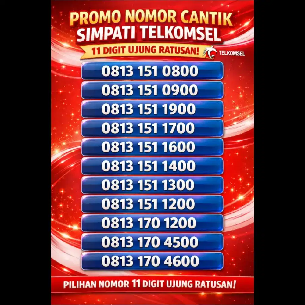 11 digit nomor cantik telkomsel simpati ujung ratusan